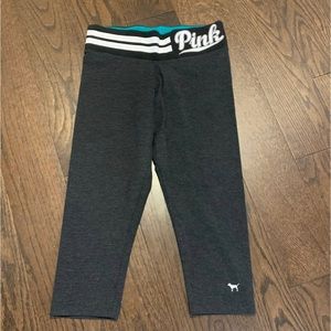 Pink Capri yoga pants